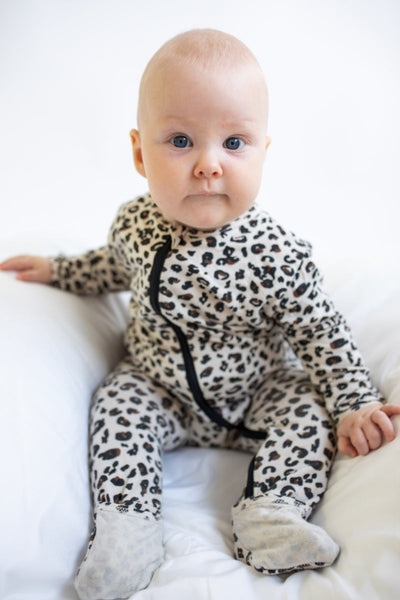 Lana Zippered Romper - Leopard