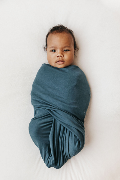 Saga Blue Perfect Bamboo Swaddle
